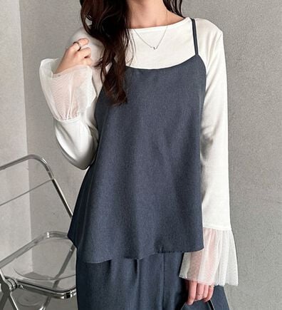 GeeRA（ジーラ）の「セットアップ風キャミソールサロペット（オールインワン）」