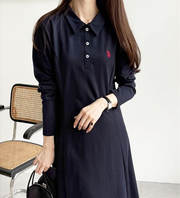 GeeRA（ジーラ）の「【U.S. POLO ASSN.】ポロ衿カットソーワンピース（その他ワンピース）」｜詳細画像