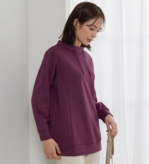 BELLUNA（ベルーナ）の「【新色追加】ワイドネックサイド切替プルオーバー（カットソー）」｜詳細画像