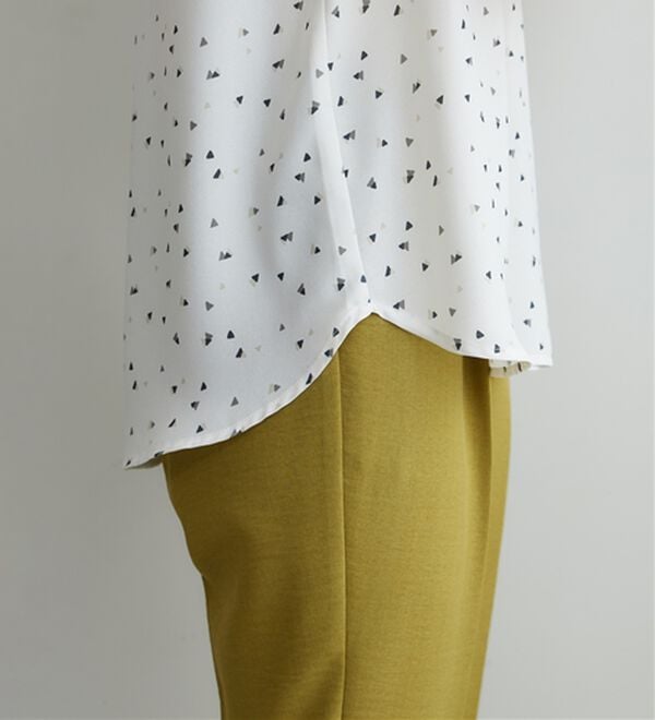 BELLUNA（ベルーナ）の「小紋柄タック使い袖フレアーブラウス（ブラウス）」｜詳細画像