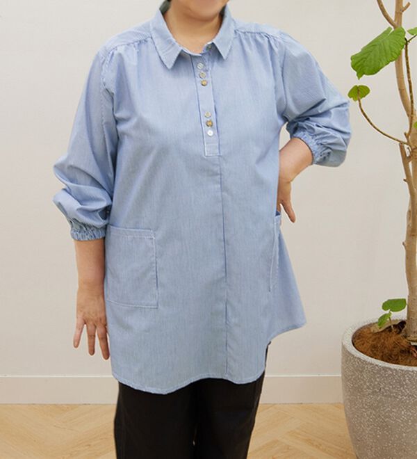 ルフラン（ルフラン）の「【３色組】大活躍！アイロンいらずのかっぽうシャツ（シャツ）」｜詳細画像