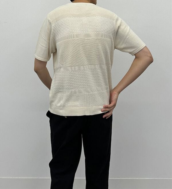 「＜コムルヴァン・オム＞涼感バンブーニットＴシャツ（メンズＴシャツ）」｜詳細画像