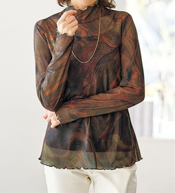 BELLUNA（ベルーナ）の「シアープルオーバー付！ワンピースアンサンブル（その他ワンピース）」｜詳細画像