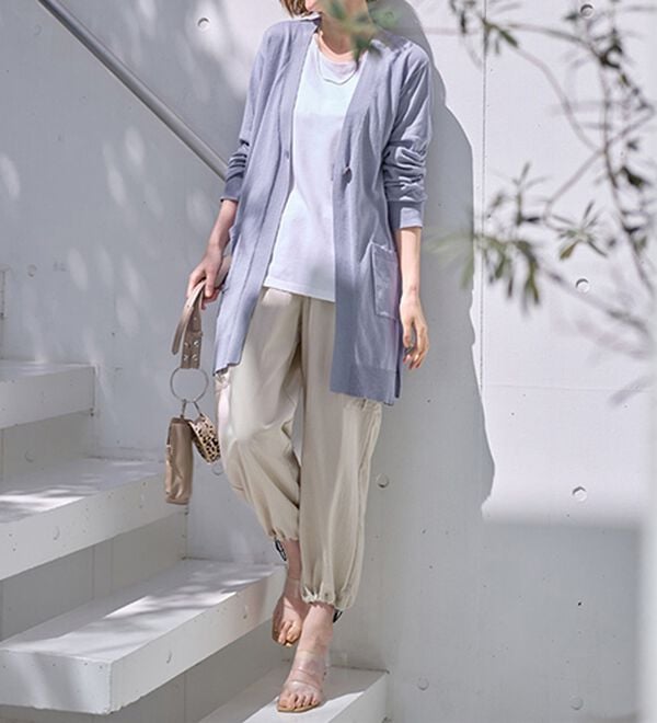 BELLUNA（ベルーナ）の「ヒンヤリ冷感！洗えるロング丈カーディガン（ニットカーディガン）」｜詳細画像