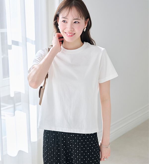 RANAN（ラナン）の「【5つの機能付】ひんやり着回し抜群ベーシックＴシャツ＜選べる着丈＞（Tシャツ）」｜詳細画像