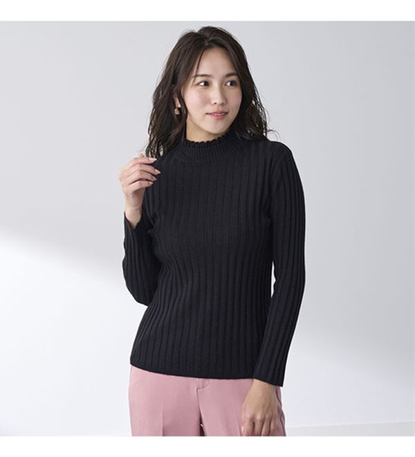 BELLUNA（ベルーナ）の「ウール入りウォッシャブルセーター（ニット・セーター）」｜詳細画像
