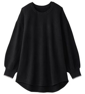 Viola e Viola（ヴィオラ エ ヴィオラ）の「ふんわりミックスニットチュニック（チュニック）」｜ブラック