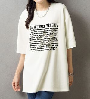 ルフラン（ルフラン）の「ちょいクール大人スタッズＴシャツ（Tシャツ）」｜詳細画像