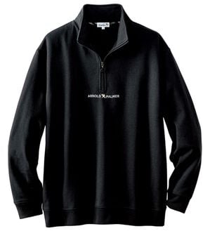 「＜アーノルド　パーマー＞着回し自在！ハーフジップトレーナー（メンズトレーナー）」｜ブラック