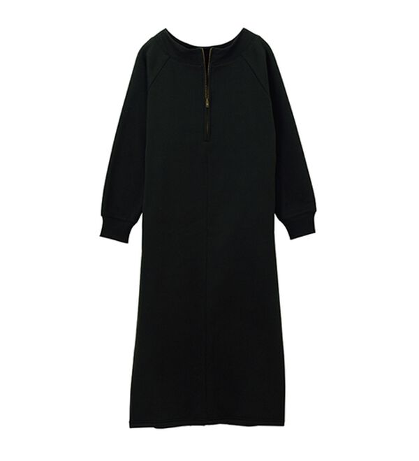 RANAN（ラナン）の「裏起毛ハーフジップワンピース（ロングワンピース）」｜詳細画像