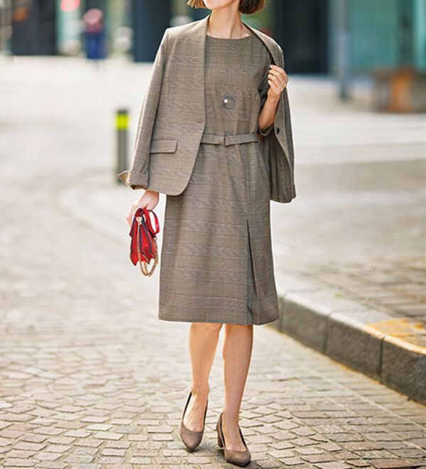 GeeRA（ジーラ）の「洗える！ストレッチカセットスーツ（その他ワンピース）」｜詳細画像