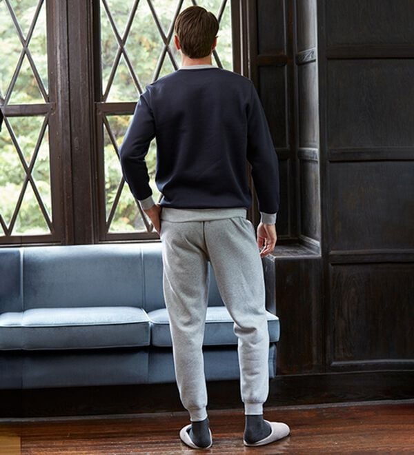 「＜シンプル＆プラス＞裏起毛スウェット上下セット（メンズルームウェア）」｜詳細画像