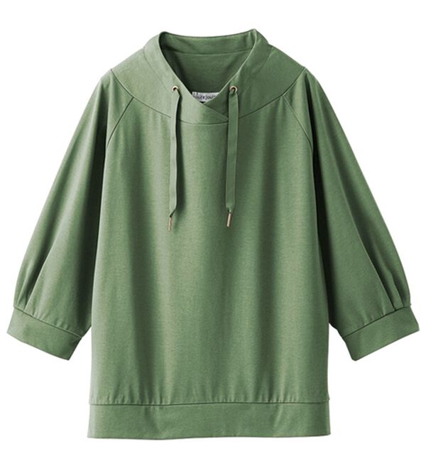 BELLUNA（ベルーナ）の「ヒンヤリ綿混ワイドネックプルオーバー（カットソー）」｜詳細画像