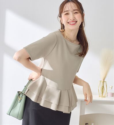 alotta（アロッタ）の「スクエアネックティアードトップス（カットソー）」