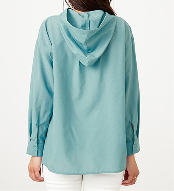 BELLUNA（ベルーナ）の「シアー素材フードデザインシャツ（シャツ）」｜詳細画像