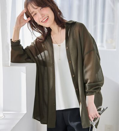 Viola e Viola（ヴィオラ エ ヴィオラ）の「シアー楊柳ゆったりシャツ（シャツ）」