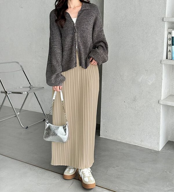 GeeRA（ジーラ）の「セルフカットプリーツナロースカート（ロングスカート）」｜詳細画像