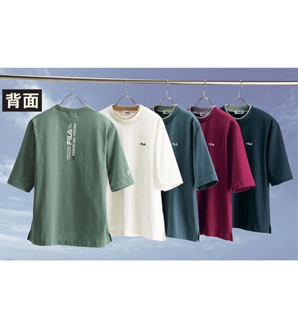 「＜フィラ＞綿１００％　キシリトール加工５分袖Ｔシャツ（メンズシャツ）」｜詳細画像