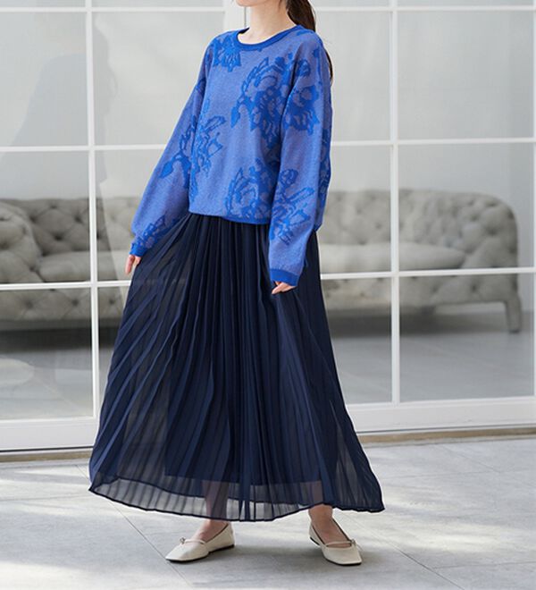 RANAN（ラナン）の「シアーフラワージャカードニットプルオーバー（ニット・セーター）」｜詳細画像