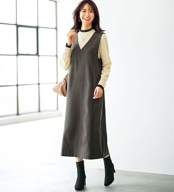 BELLUNA（ベルーナ）の「体型カバージャンパースカート（ジャンパースカート）」｜詳細画像