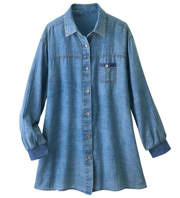 ルフラン（ルフラン）の「夏にも着られる！透けデニムシャツ（シャツ）」｜詳細画像