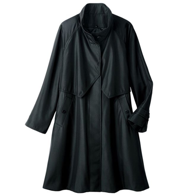 ルフラン（ルフラン）の「ライナー付シルクボンディングコート（ロングコート）」｜黒