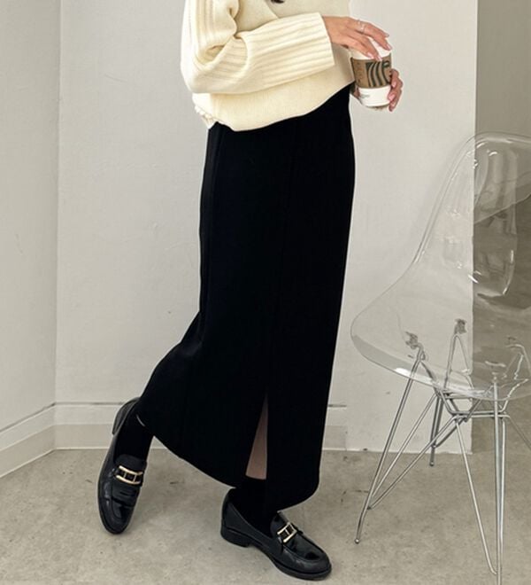 GeeRA（ジーラ）の「楽ちん！滑らか美ラインダンボールナロースカート（ロングスカート）」｜詳細画像