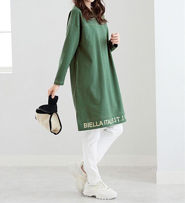 BELLUNA（ベルーナ）の「＜ＦＩＬＡ＞配色ステッチデザインワンピース（その他ワンピース）」｜詳細画像