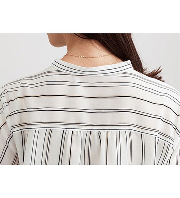 BELLUNA（ベルーナ）の「涼感やわらか袖リボンシャツチュニック（チュニック）」｜詳細画像