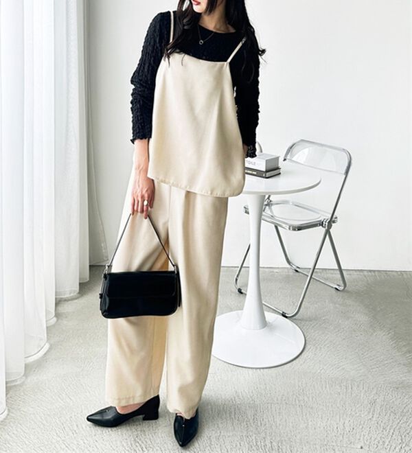 GeeRA（ジーラ）の「セットアップ風キャミソールサロペット（オールインワン）」｜詳細画像