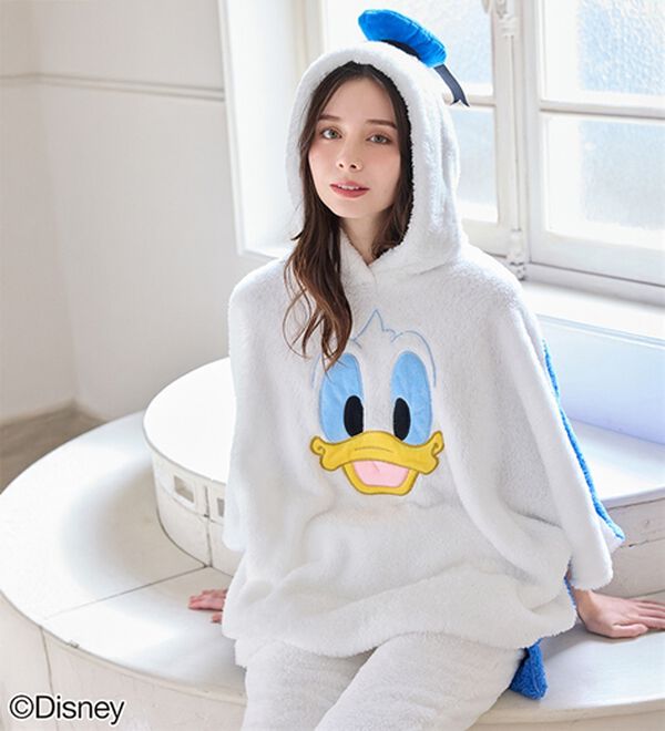 BELLUNA（ベルーナ）の「＜Ｄｉｓｎｅｙ＞【ドナルドダック】両面ボアポンチョ（パジャマ・ルームウェア）」｜詳細画像