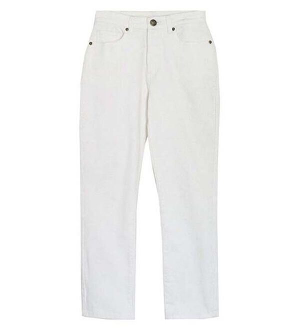 Pierrot（ピエロ）の「【ストレッチ素材】大人のためのゆるテーパードデニムパンツ（フルレングスパンツ）」｜詳細画像