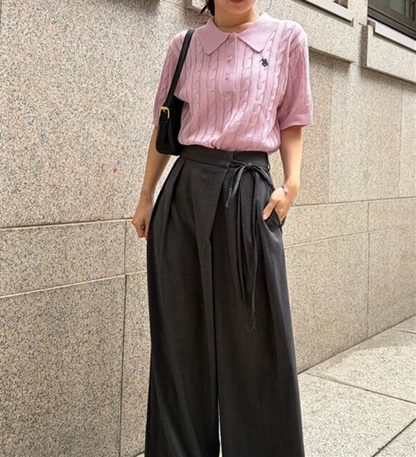 RANAN（ラナン）の「＜U.S.POLO ASSN.＞半袖ケーブルポロニット（シャツ）」｜詳細画像