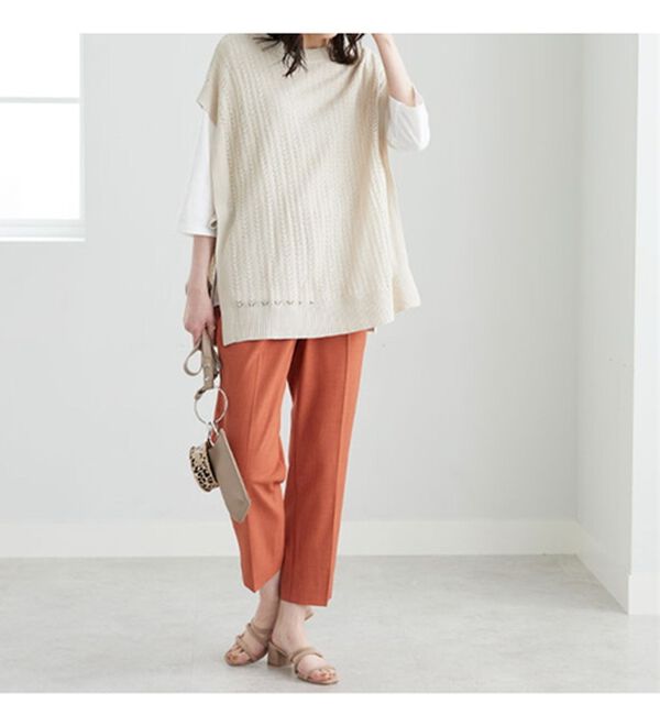 BELLUNA（ベルーナ）の「サイドリボン使いニットベストアンサンブル（アンサンブル）」｜詳細画像