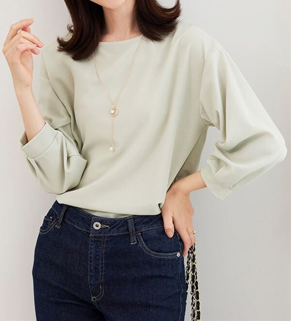 BELLUNA（ベルーナ）の「【2点セット】ジョーゼット素材ネックレス付ブラウス（ブラウス）」｜詳細画像