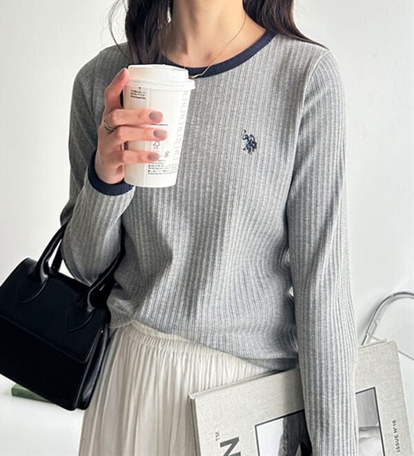 GeeRA（ジーラ）の「【U.S. POLO ASSN.】配色デザインリブロンT（カットソー）」｜詳細画像