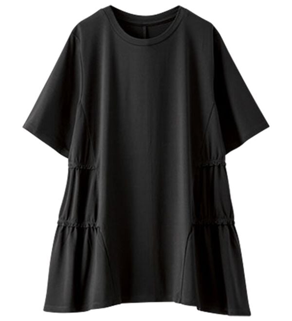 BELLUNA（ベルーナ）の「ひんやり！サイドギャザー使いチュニック（チュニック）」｜詳細画像