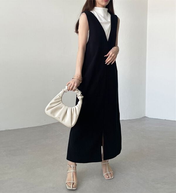 GeeRA（ジーラ）の「楽ちん！ストレッチ前後２ＷＡＹジャンパースカート（ジャンパースカート）」｜詳細画像