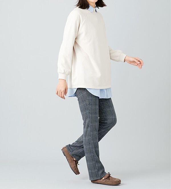 BELLUNA（ベルーナ）の「まるではく毛布！静電防止付裏ファーイージーパンツ（フルレングスパンツ）」｜詳細画像