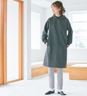 Viola e Viola（ヴィオラ エ ヴィオラ）の「あったか裏フリースチュニックパンツ（フルレングスパンツ）」｜ライトグレー