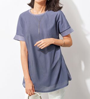 BELLUNA（ベルーナ）の「ボーダーチュール重ねチュニック（チュニック）」｜詳細画像