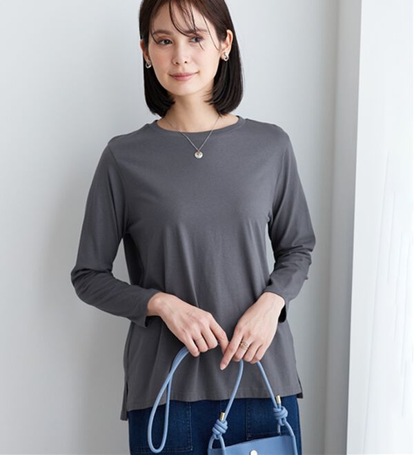 BELLUNA（ベルーナ）の「綿１００％大人顔サマ見えプルオーバー（カットソー）」｜詳細画像