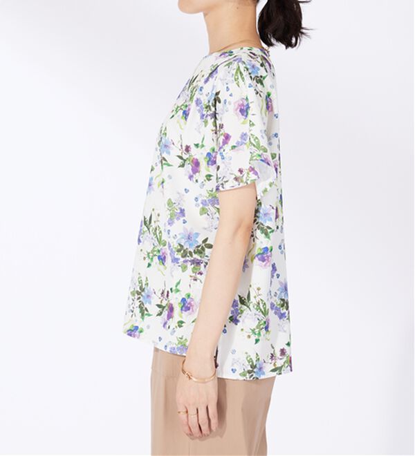 BELLUNA（ベルーナ）の「〈日比谷花壇〉袖フリルデザインブラウス（ブラウス）」｜詳細画像