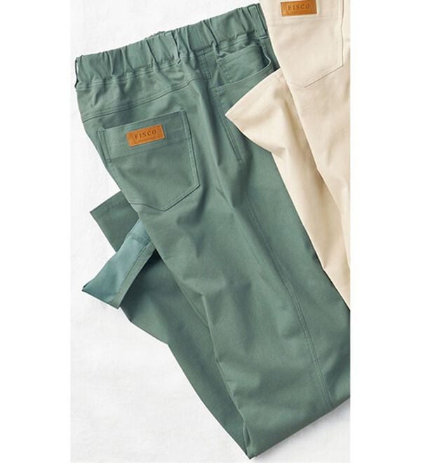 BELLUNA（ベルーナ）の「綿混スーパーストレッチパンツ（フルレングスパンツ）」｜ライトグリーン