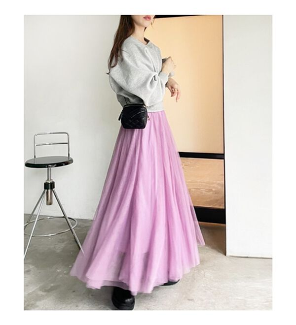 GeeRA（ジーラ）の「フレアーチュールロングスカート（ロングスカート）」｜詳細画像