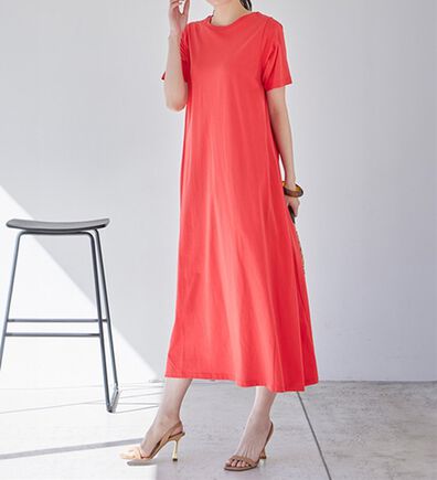 RANAN（ラナン）の「＜BC＞綿100％ひんやりポケット付マキシワンピース（その他ワンピース）」