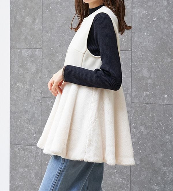 RANAN（ラナン）の「ペプラムファー切替ジレ（ジレ）」｜詳細画像