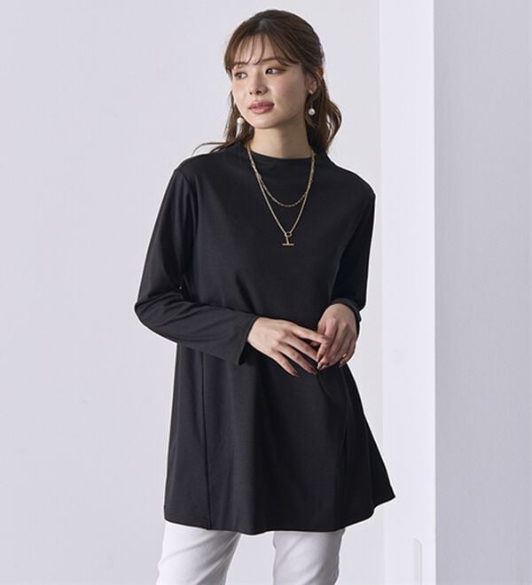 BELLUNA（ベルーナ）の「艶やかコットン１００％チュニック（チュニック）」｜詳細画像