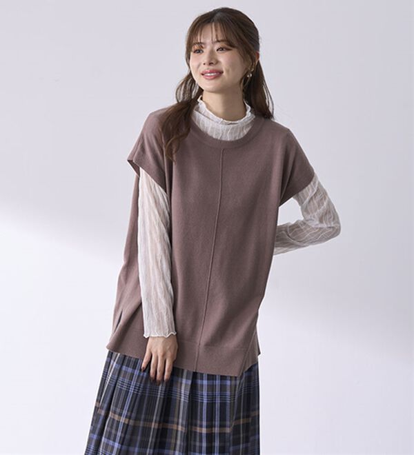 BELLUNA（ベルーナ）の「着回し自在！ニットベストアンサンブル（アンサンブル）」｜詳細画像
