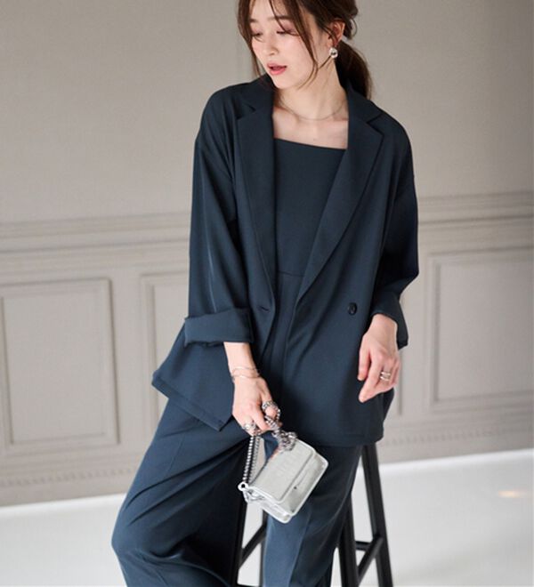 RANAN（ラナン）の「ジャケット＆サロペットドレスセット（パンツスーツ）」｜詳細画像